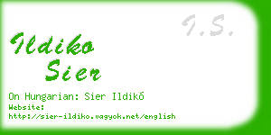 ildiko sier business card